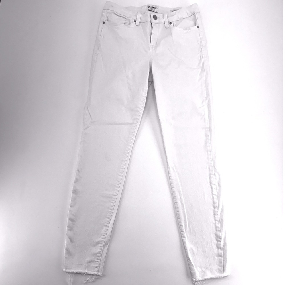William Rast Perfect Skinny Jeans White Frayed Hem 30 WB-WR-069D-WHT